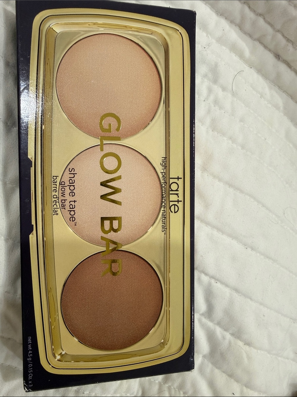 tarte  Shapetape- Glow Bar Highlight & Bronze Trio — Peach, Champagne & Bronze.